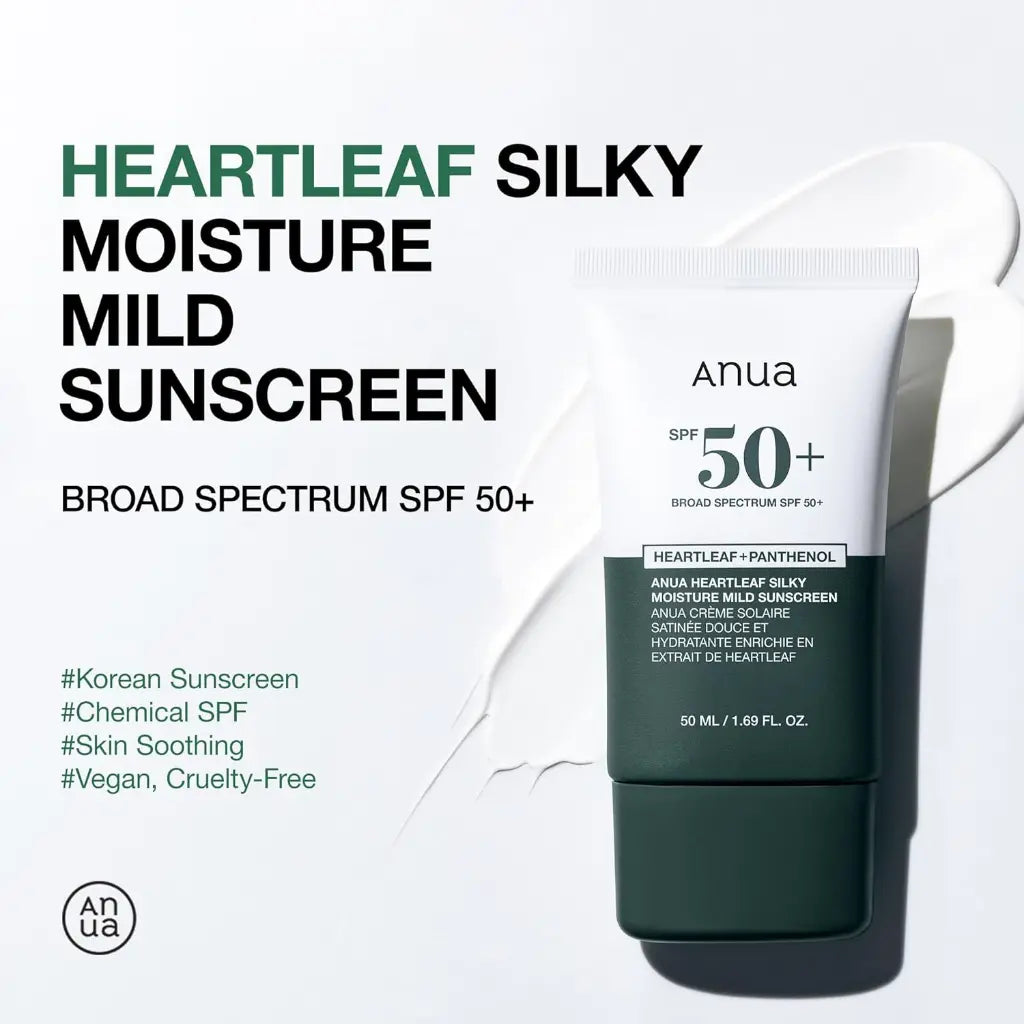 Anua Heartleaf Silky Moisture Mild Sunscreen 50ml