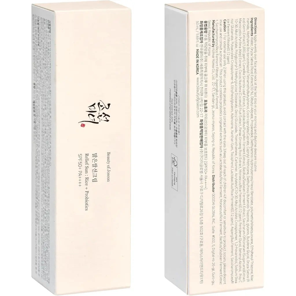 Beauty of Joseon Relief Sun Rice Probiotics SPF 50+ 50ml
