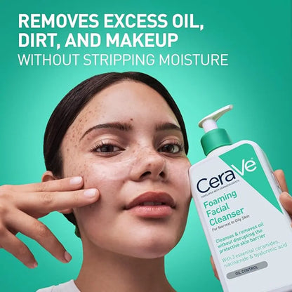 CeraVe Foaming Facial Cleanser for Normal to Oily Skin 355ml