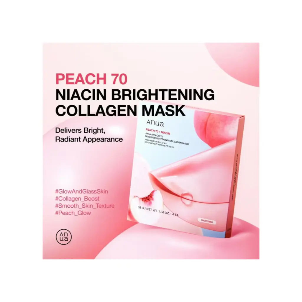 Peach 70 Niacin Brightening Collagen Mask Peach 38g