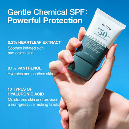 Anua Heartleaf Silky Moisture Mild Sunscreen 50ml