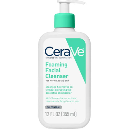 CeraVe Foaming Facial Cleanser for Normal to Oily Skin 355ml