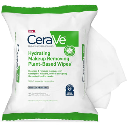 Hydrating Makeup Removing Plant-Based Wipes 25 Count