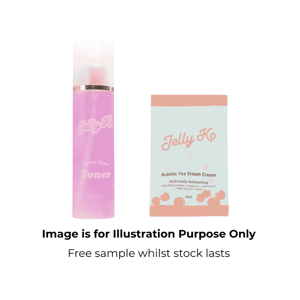 Jelly Ko Dewy Glaze Toner 155ml + Free Bubble Tea Steam Cream Sample 4ml